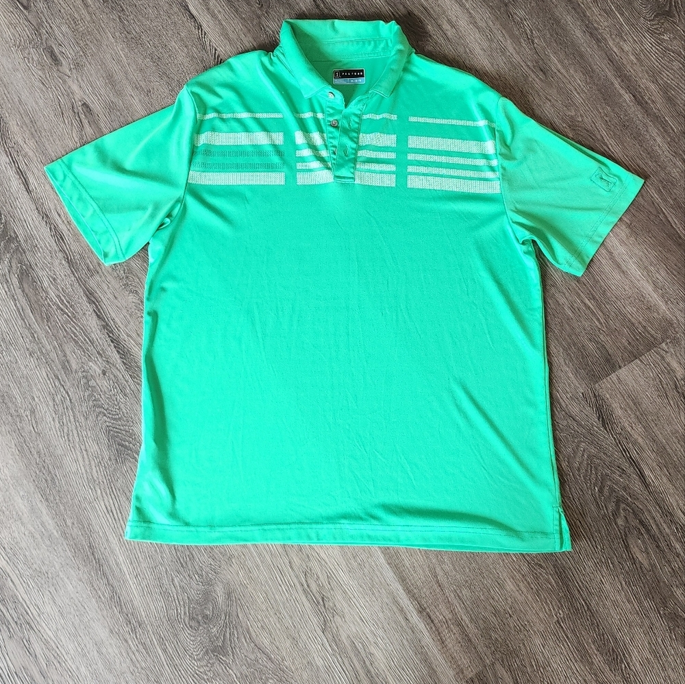 PGA Tour polo shirt in jade green - dri fit material